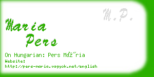 maria pers business card